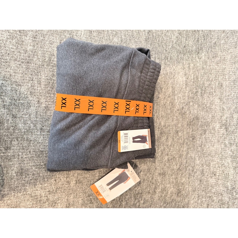 Mondetta Womens XXL Fleece Pants Charcoal Gray Recycled Cotton Blend 1906570
